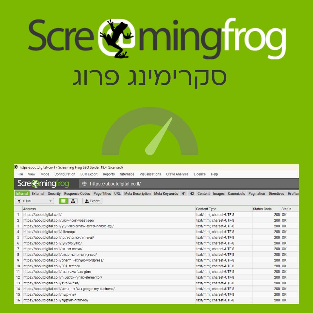 סקרימינג פרוג Screaming Frog